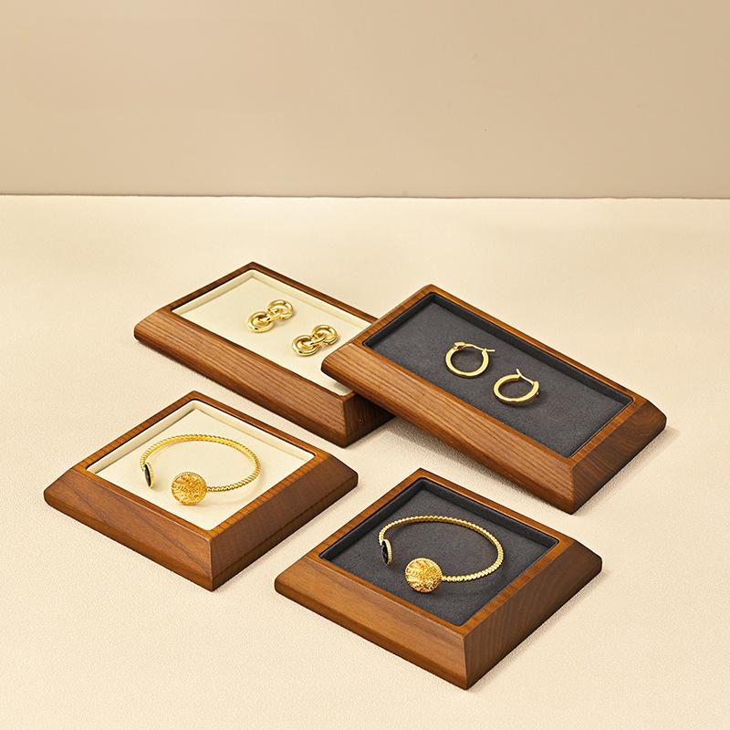 Wood Ring Blank - Bandeja de almacenamiento de joyería de