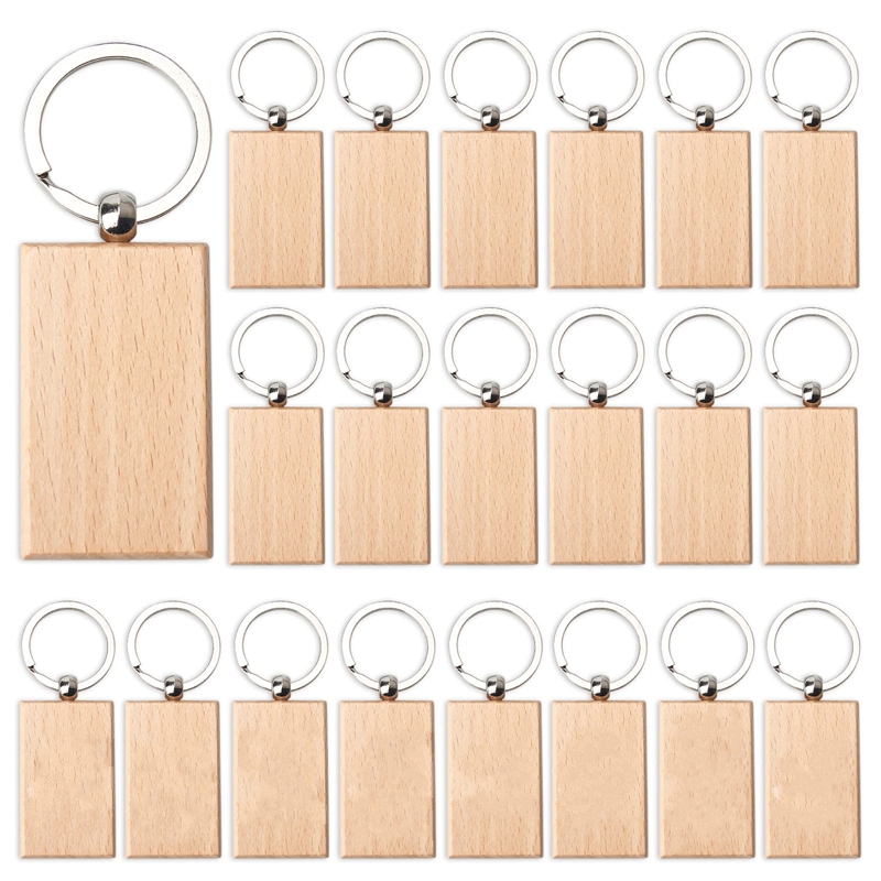 Wood Ring Blank - 10-100 Uds llavero de madera en