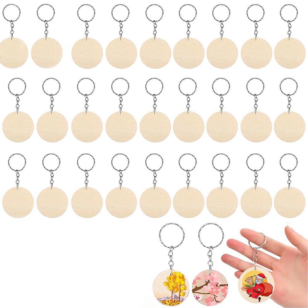 Wood Ring Blank - Juego de llaveros de madera de