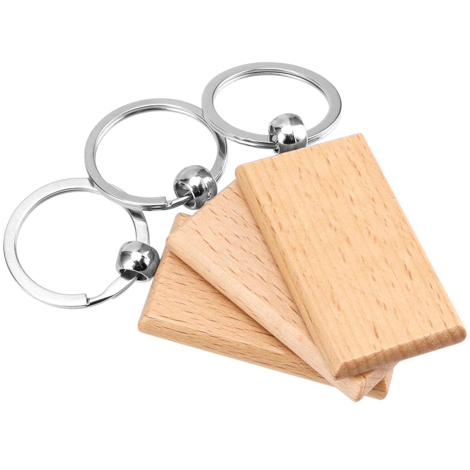 10-100 Uds llavero de madera e - Wood Ring Blank reseña y precio