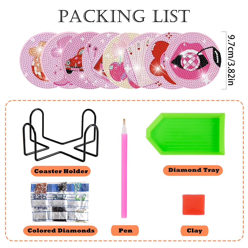 8 piezas/juego de posavasos de - Resin Craft Kit reseña y precio